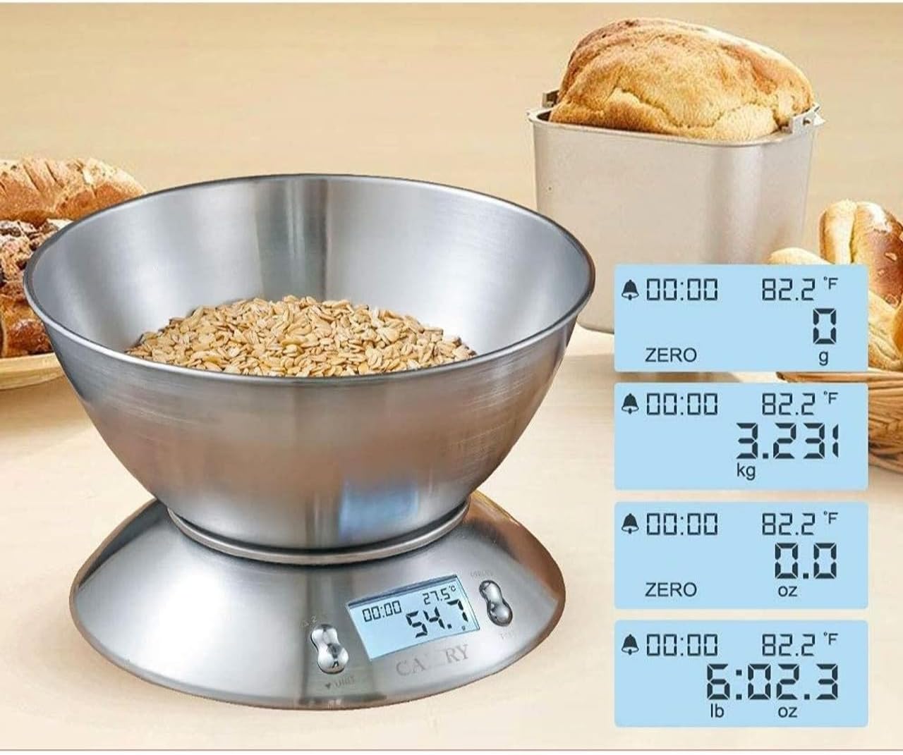 Arshia Digital Kitchen Scale with Bowl