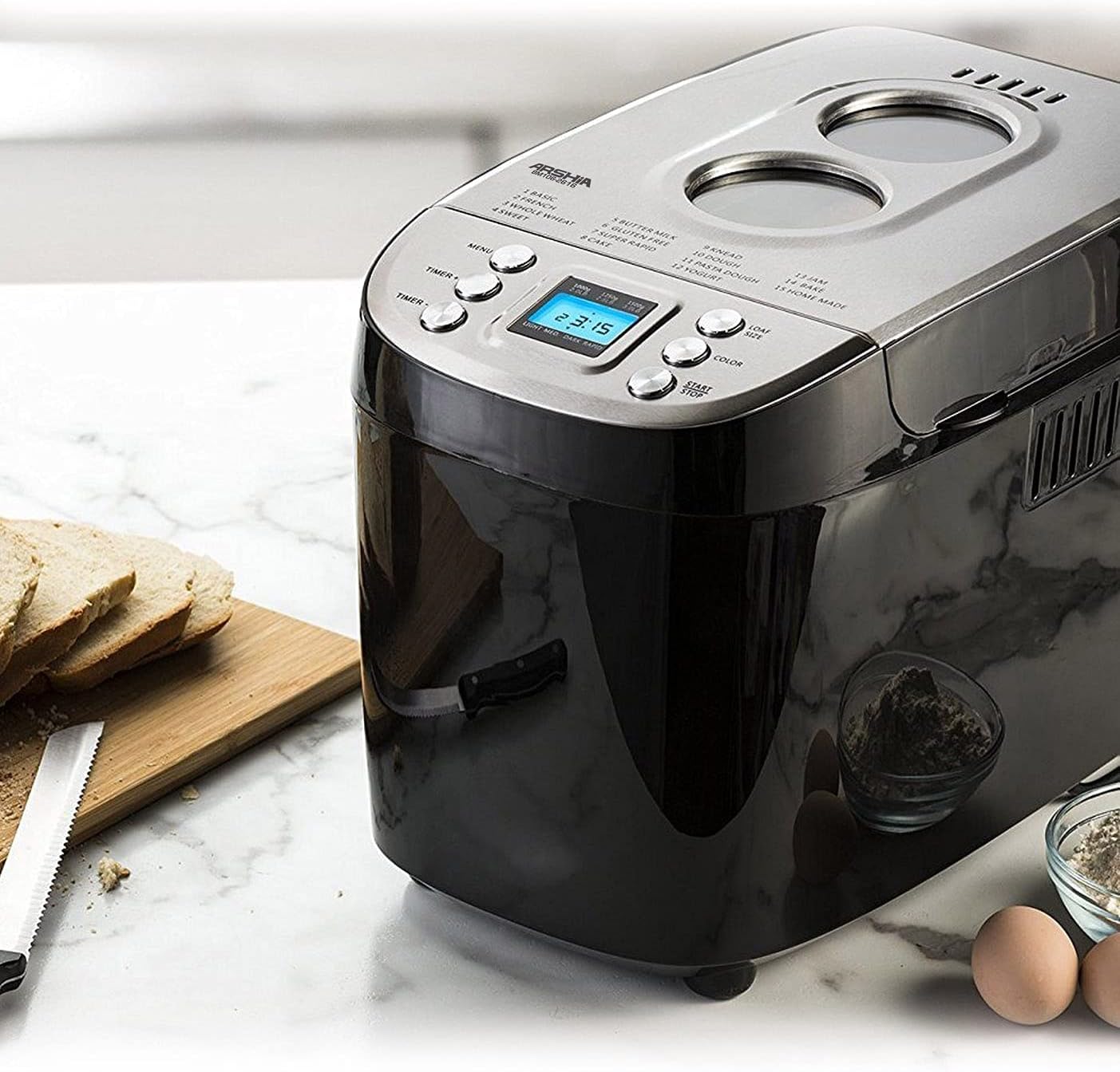 Arshia Digital Bread Maker, 12 in 1 Black, 850W