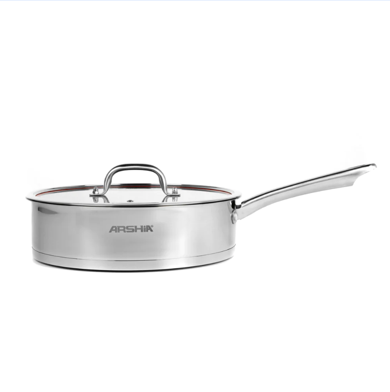 Arshia Stainless Steel Cookware 8pc Set Compactible base