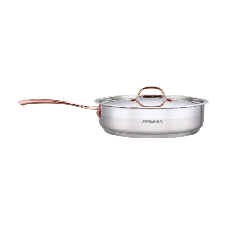 Arshia Premium Double Lid Copper stainless Steel Cookware 12 Piece Set