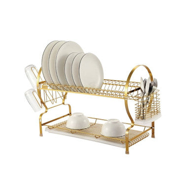 Flugel Stainless steel Gold Dishrack 2 Tray