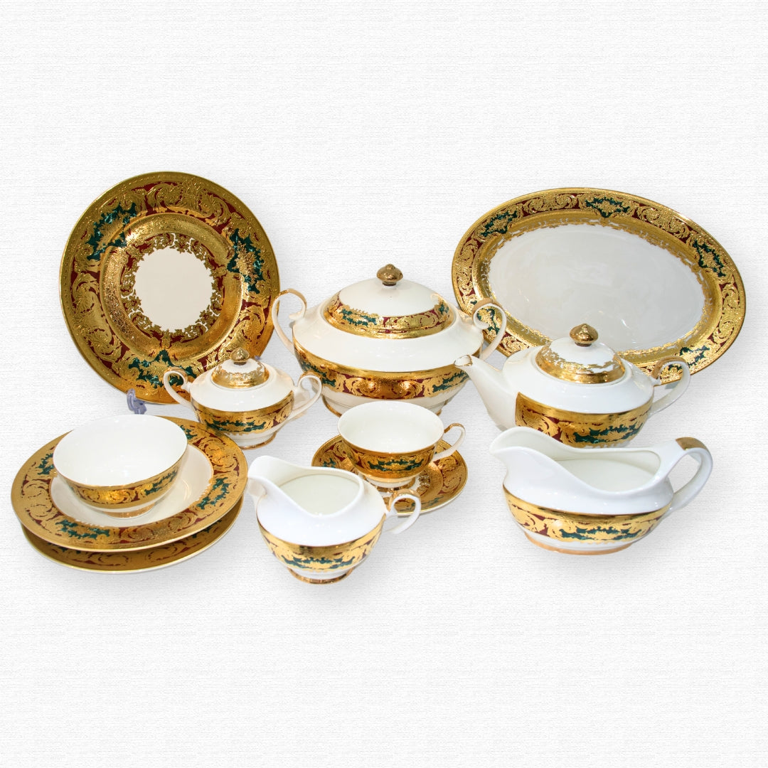 UK Royal Fine Bone Dinner Set 124 Pieces