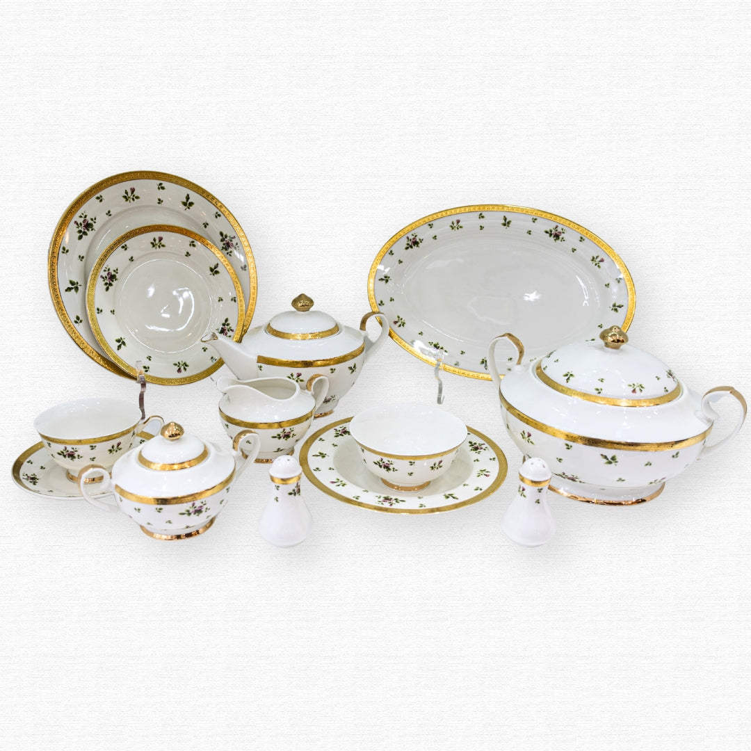 UK Royal Fine Bone Dinner Set 124 Pieces