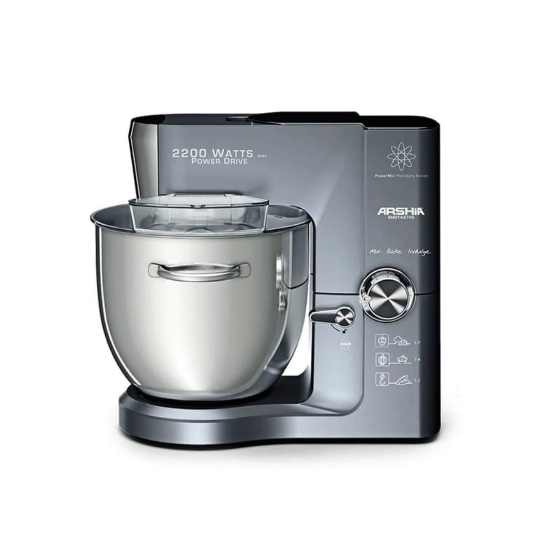 Arshia 3-in-1 Stand Mixer with Blender Jar and meat Grinder 10Liters 2200Watt SM014-3012BS