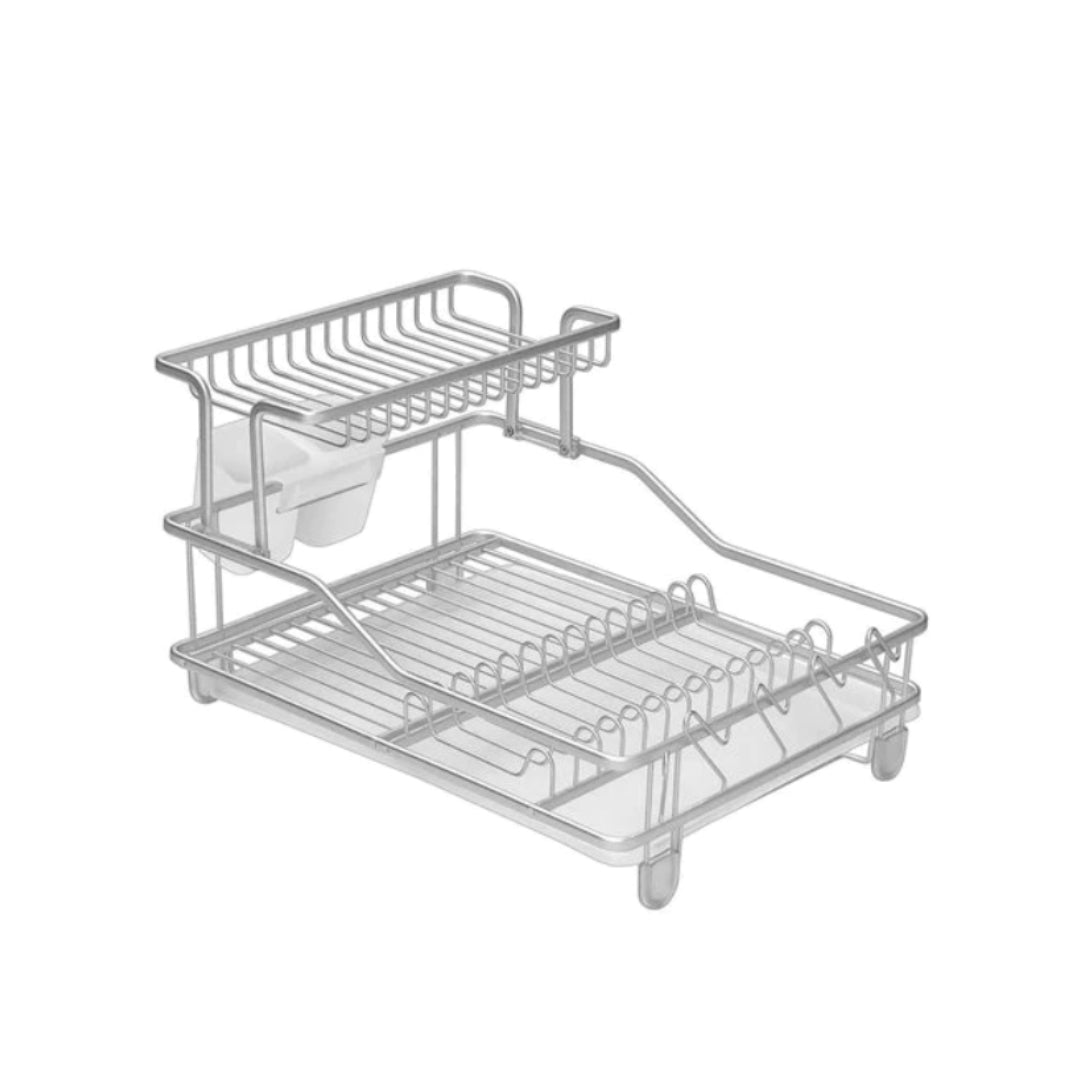 Arshia premium Aluminium 2 Tier Dish Rack with Drainer