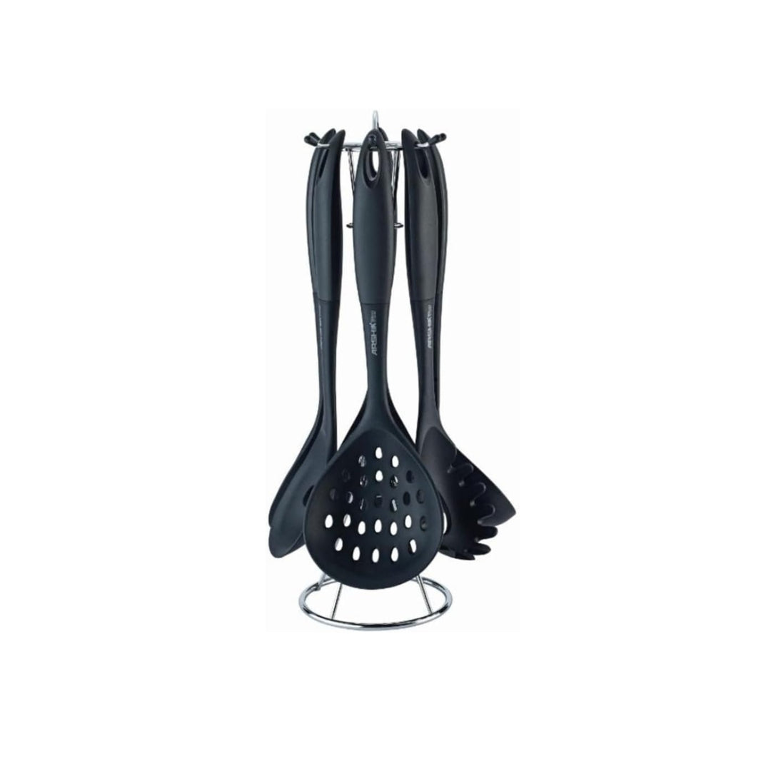 Arshia Unique Silicon Utensil 7pc Set Black