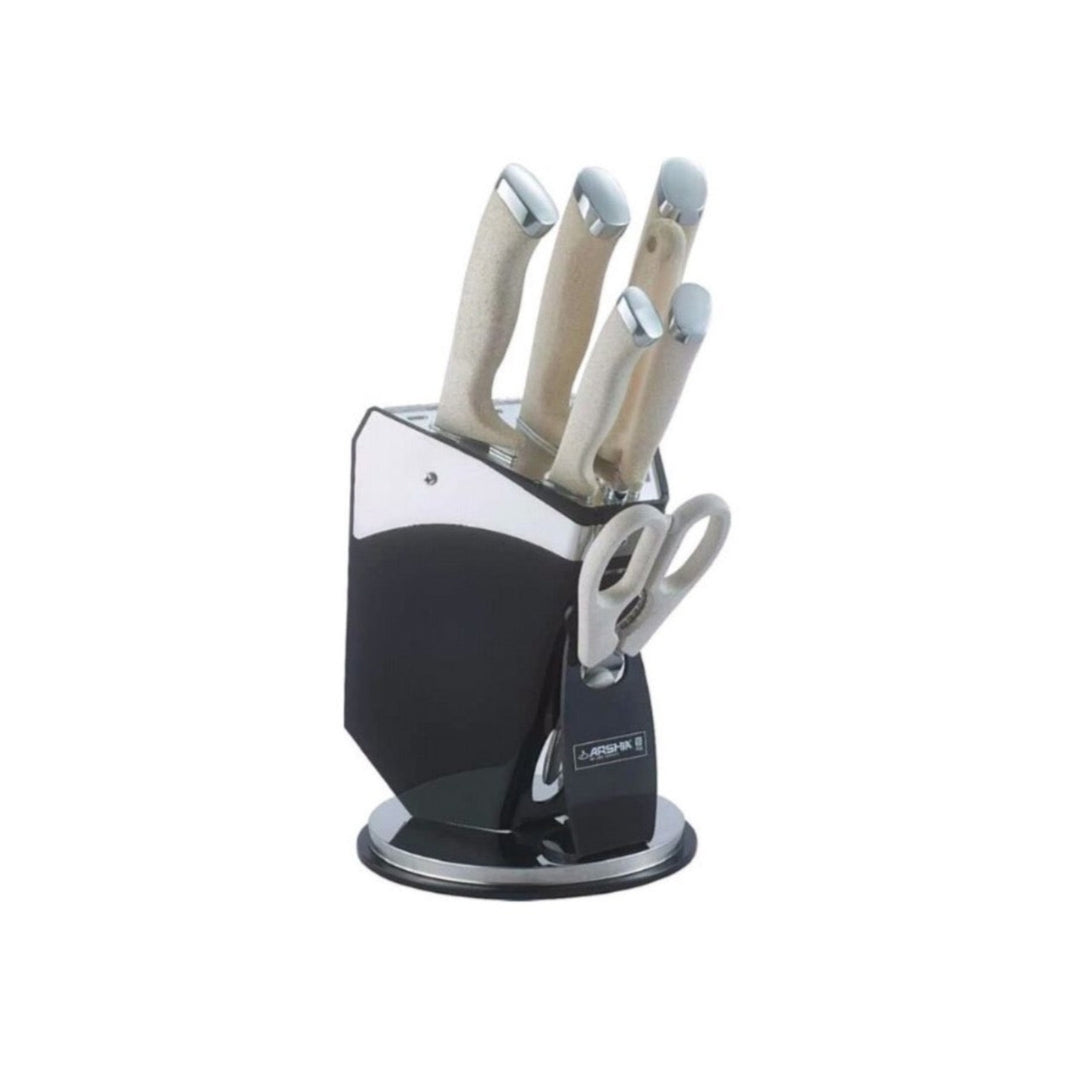 Arshia Eco Friendly Stainless Steel Knife 8pc Set Non Stick Premium Design