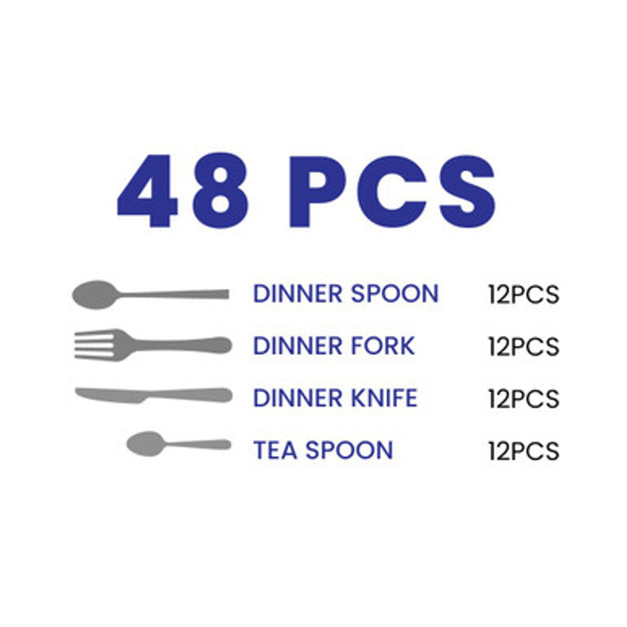Arshia Gold 48pcs Cutlery Set TM333GGS