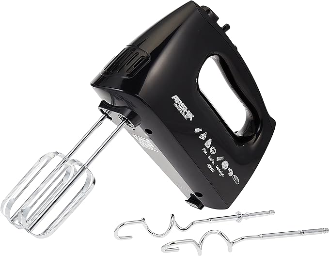 Arshia Hand Mixer Black 5 Speed with Turbo