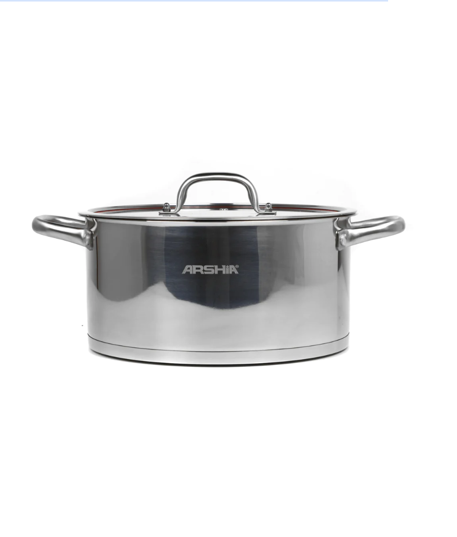 Arshia Stainless Steel Cookware 8pc Set Compactible base