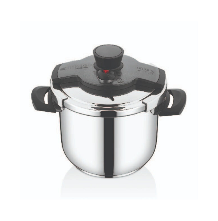 Arshia Premium Stainless Steel Pressure Cooker 10 Litre with Aluminium base Gray