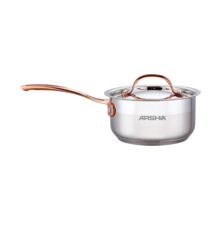 Arshia Premium Double Lid Copper stainless Steel Cookware 12 Piece Set