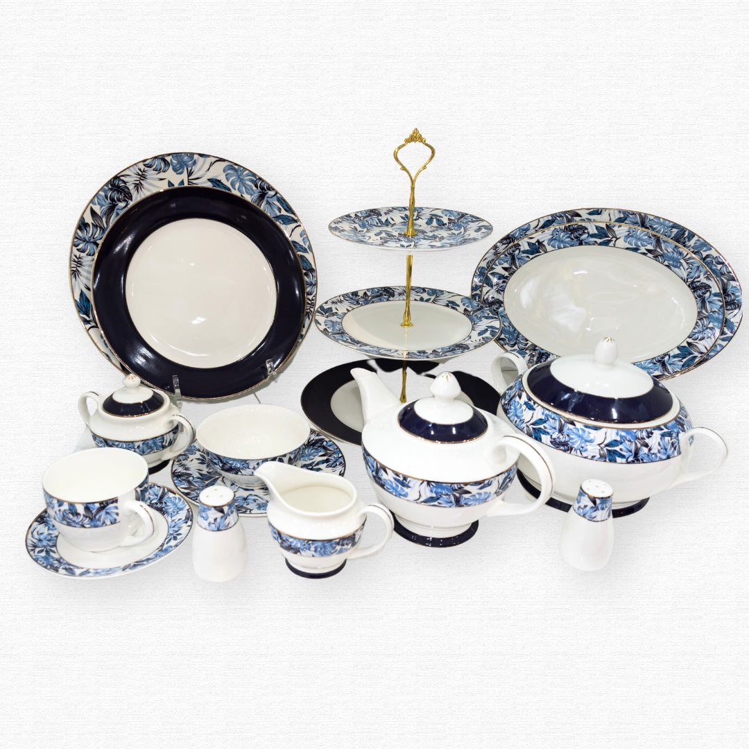 UK Fine Bone Dinner Set 124 Pieces