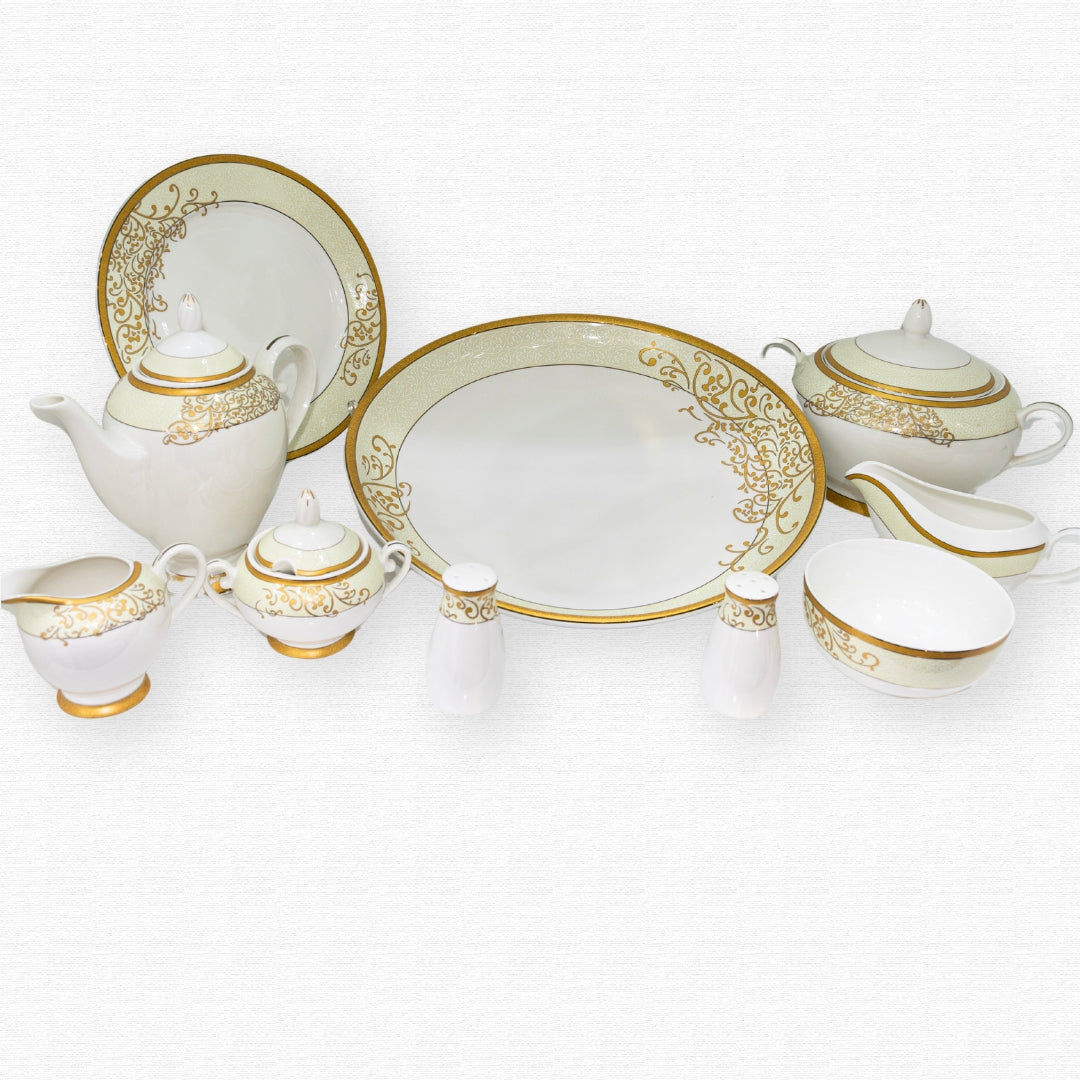 UK Fine Bone Dinner Set 124 Pieces